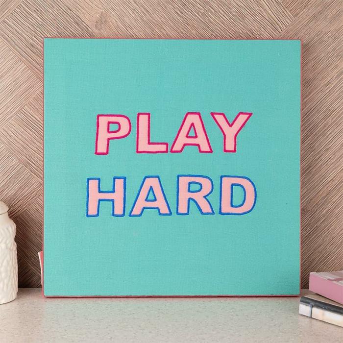 Play Hardmotivational Wall Accent  |   Wall Accents Wall Accents Green