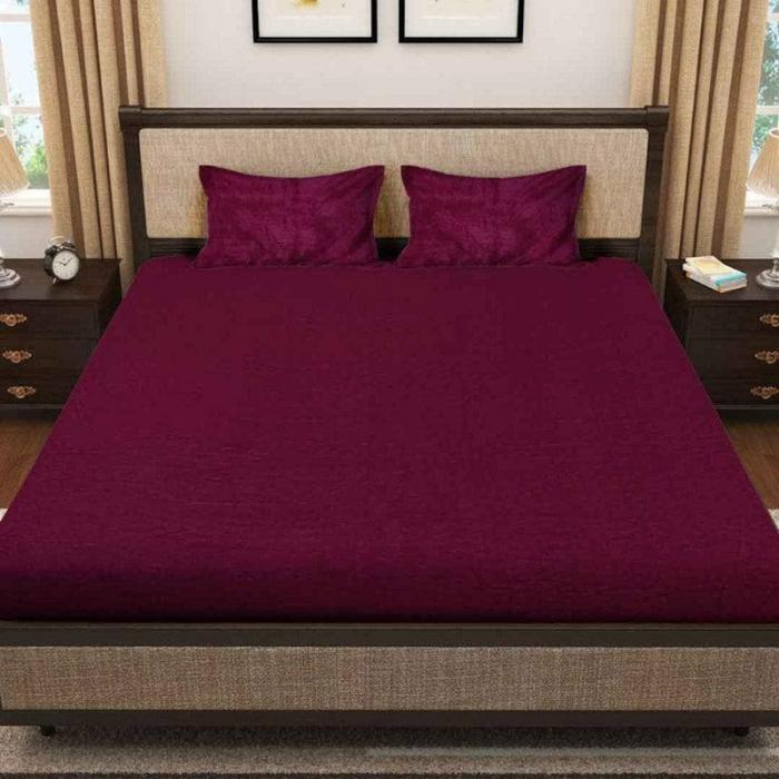 Pristine Charm Warm Bedsheet  |   Solid Bedsheets Bedsheets Maroon