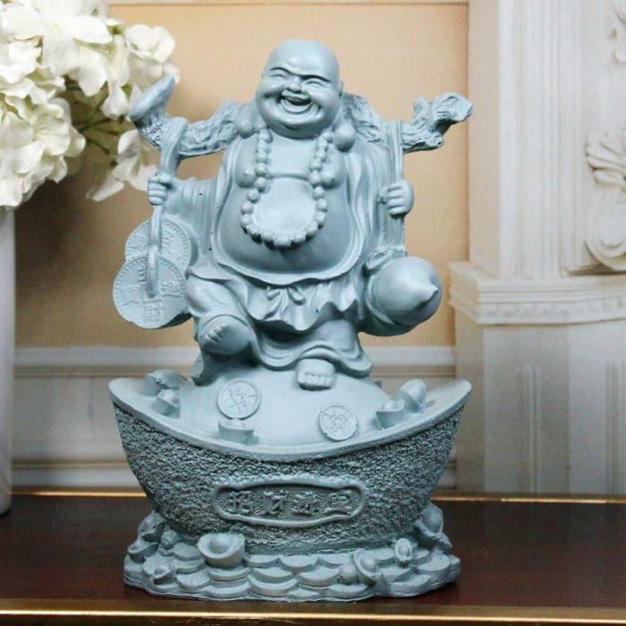 Prosperity Usher Laughing Buddha Showpiece  |   Showpieces Showpieces Blue