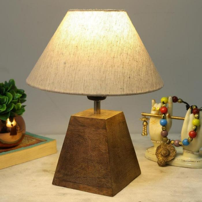 Pyramid Perfection Valeria Table Lamp  |   Table Lamps Lamps & Lighting Beige, Brown