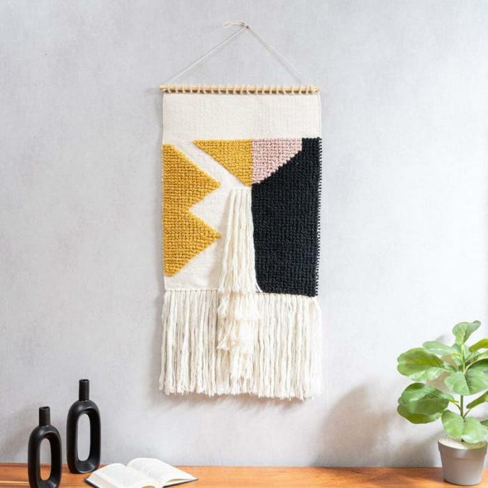 Qiana Abstract Woven Wool Wall Hanging  |   Wall Accents Wall Accents Wall Accents