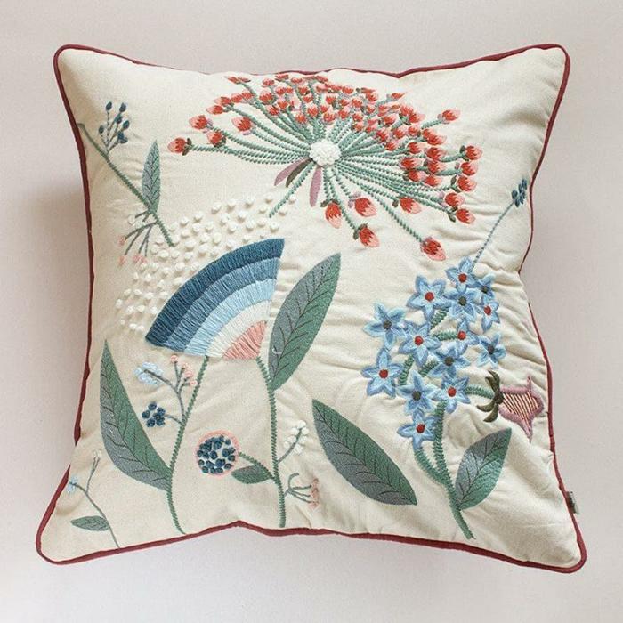 Raha Embroidered Cushion Cover  |   Embroidered Cushions Cushion Covers Embroidered Cushions