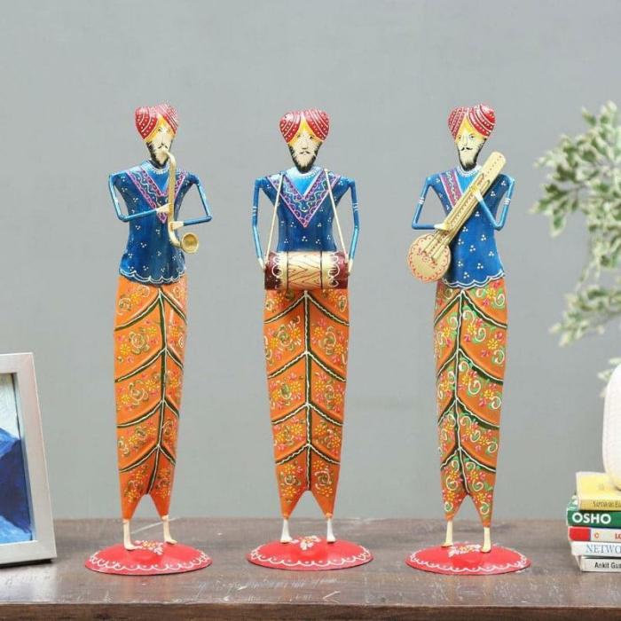 Rajasthani Musical Showpiece – Set Of Three  |   Showpieces Showpieces Multicolor