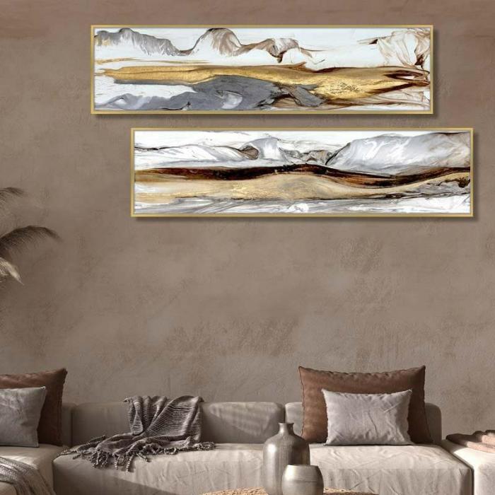 Regions To Explore Wall Art – Set Of Two  |   Wall Art & Paintings Wall Art & Paintings Gold, White, Grey