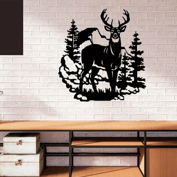 Reindeer Forest Wall Art  |   Wall Accents Wall Accents Black