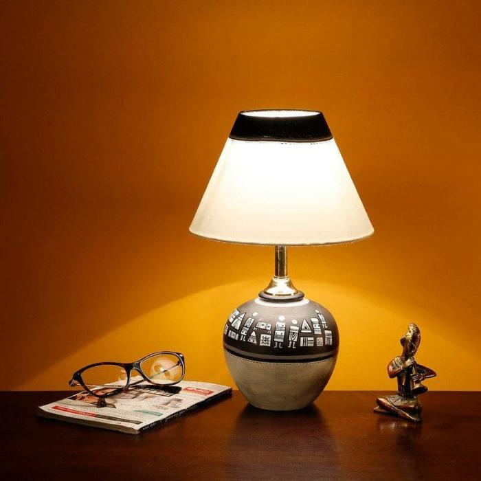 Rishit Table Lamp  |   Table Lamps Lamps & Lighting Black, White