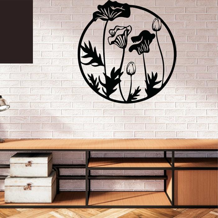 Roma Flowers Wall Art  |   Wall Accents Wall Accents Black