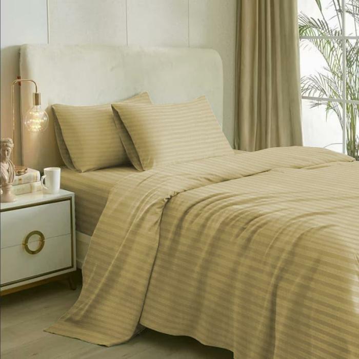 Romer Stripe Bedsheet  |   Solid Bedsheets Bedsheets Solid Bedsheets