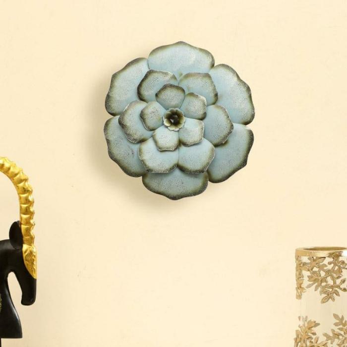 Rose Bloom Wall Decor  |   Wall Accents Wall Accents Blue, Gold