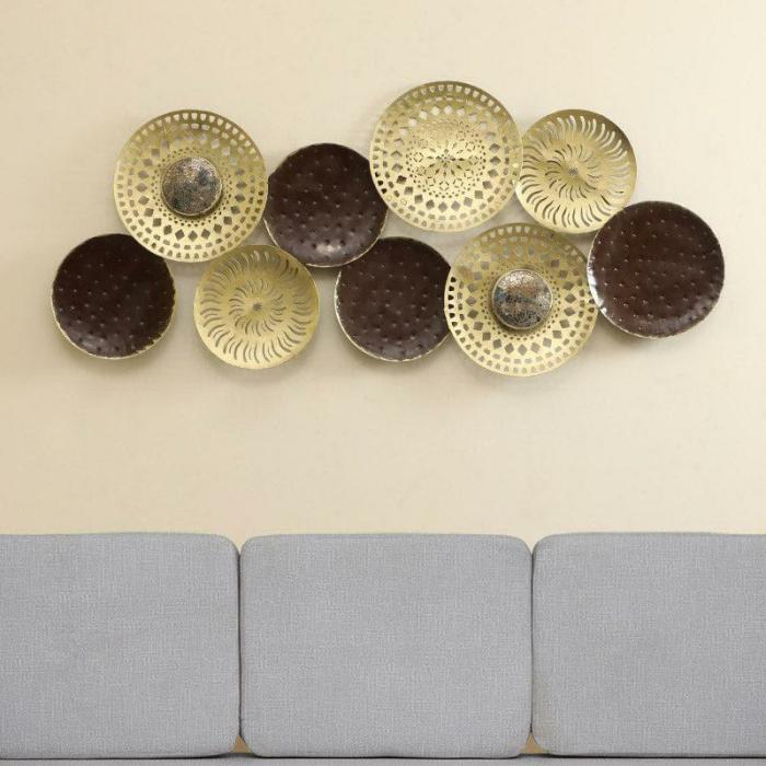 Round Rally Wall Decor  |   Wall Accents Wall Accents Brown, Gold