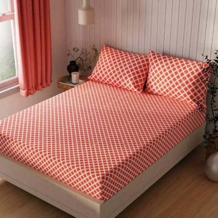 Rovaz Checkered Bedsheet  |   Geometric Bedsheets Bedsheets Geometric Bedsheets