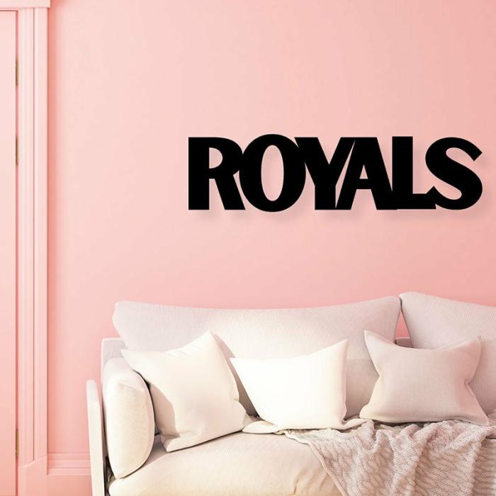 Royals Typography Wall Art  |   Wall Accents Wall Accents Black