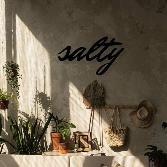 Salty Typography Wall Art  |   Wall Accents Wall Accents Black