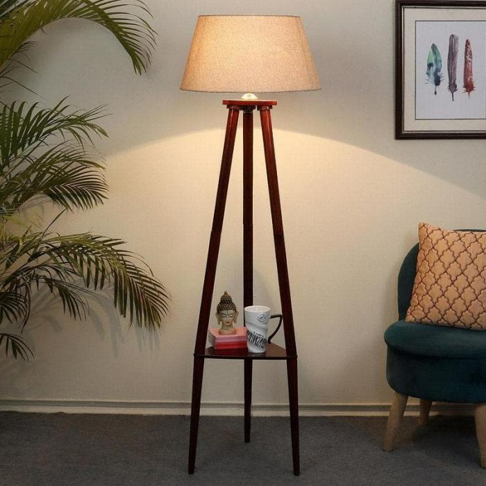 Samphire Floor Lamp With Shelf  |   Floor Lamps Floor Lamps Floor Lamps