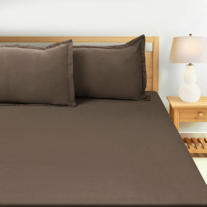 Sanumi Solid Bedsheet  |   Solid Bedsheets Bedsheets Brown