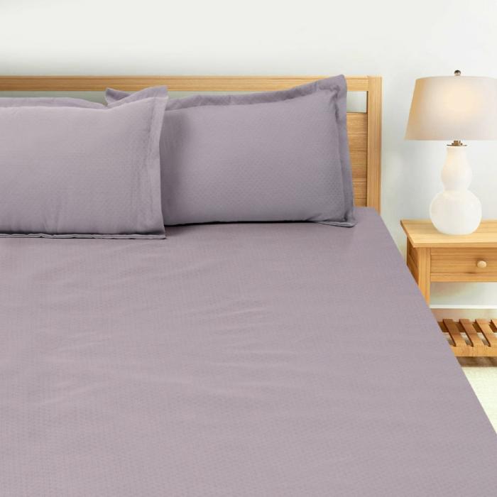 Sanumi Solid Bedsheet  |   Solid Bedsheets Bedsheets Purple