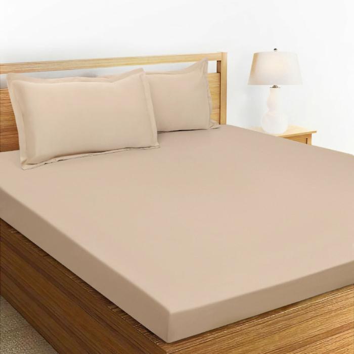 Sanumi Solid Bedsheet  |   Solid Bedsheets Bedsheets Beige