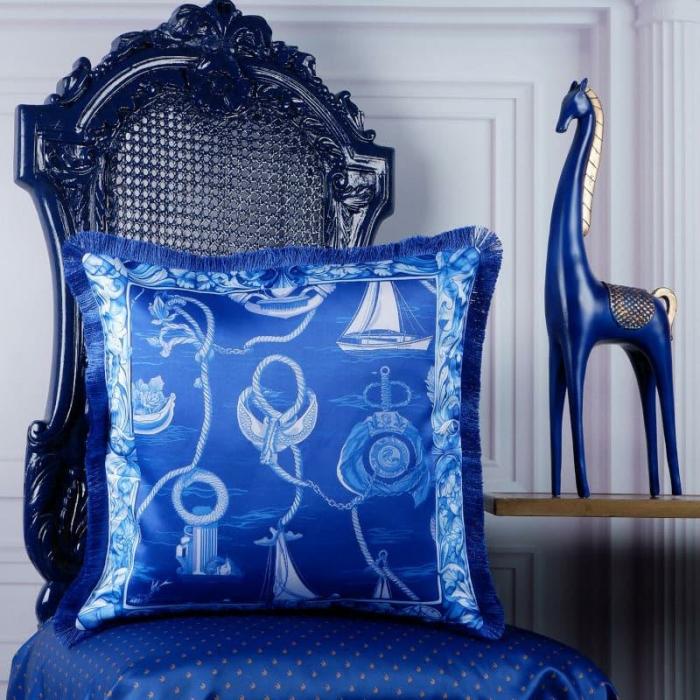 Sea Expedition Cushion Cover  |   Printed Cushions Cushion Covers Blue, White