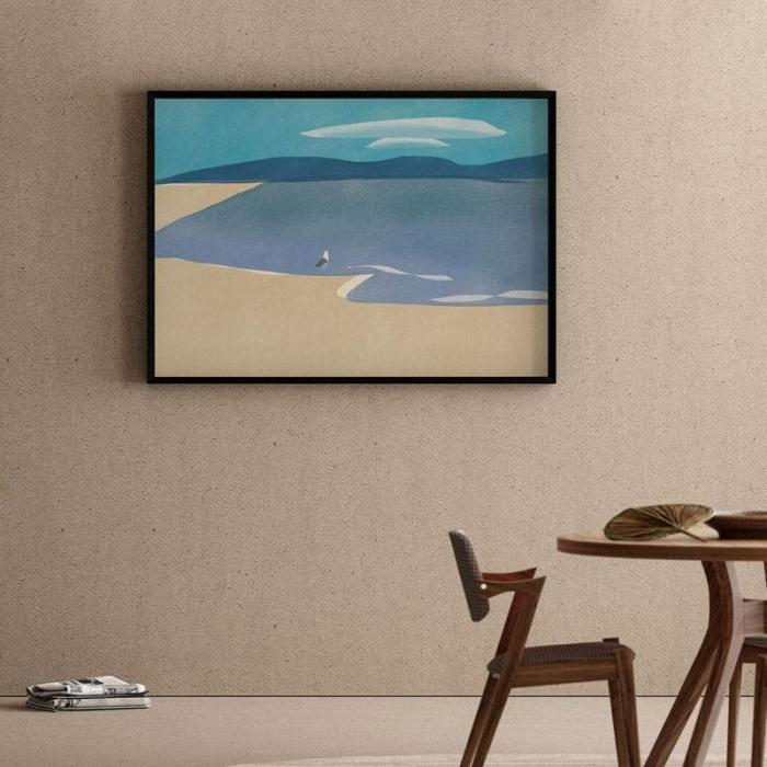 Seagull Baywatch Wall Painting  |   Wall Art & Paintings Wall Art & Paintings Blue, Beige