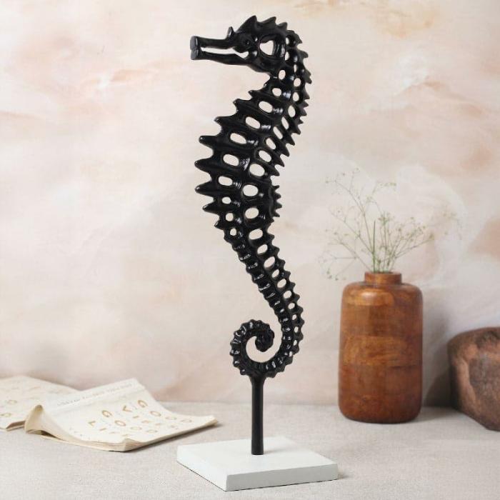 Seahorse Shine Showpiece  |   Showpieces Showpieces Black