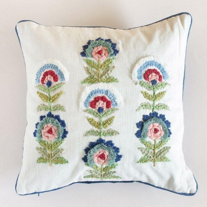 Seraphina Embroidered Cushion Cover  |   Embroidered Cushions Cushion Covers Embroidered Cushions