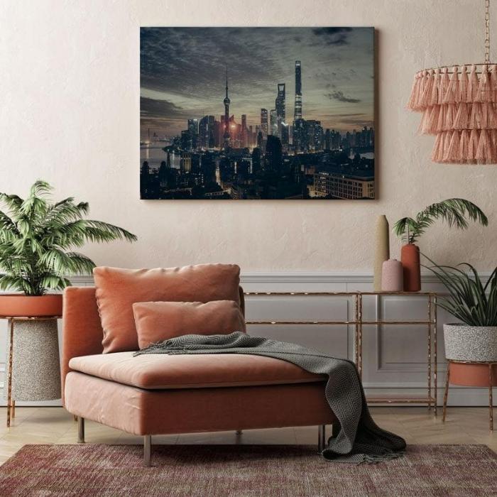 Shanghai Skyline Wall Painting  |   Wall Art & Paintings Wall Art & Paintings Multicolor