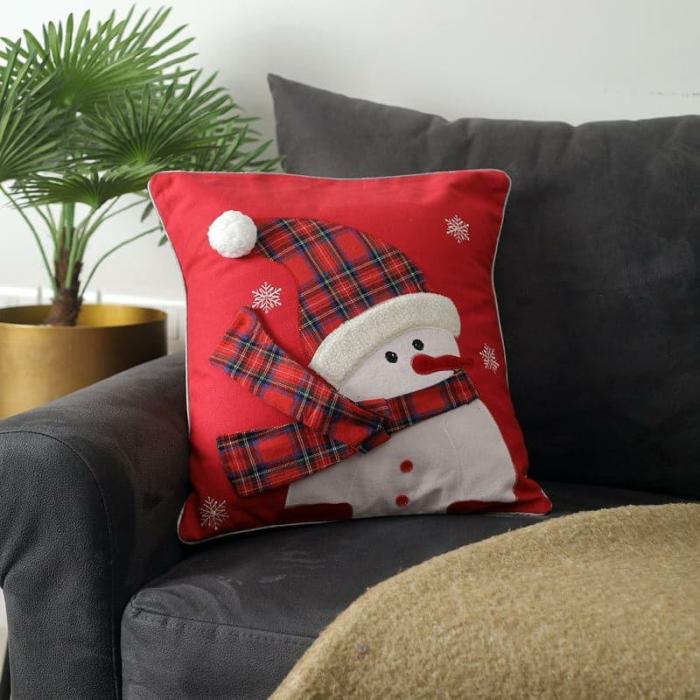 Silly Snowman Cushion Cover  |   Printed Cushions Cushion Covers Printed Cushions