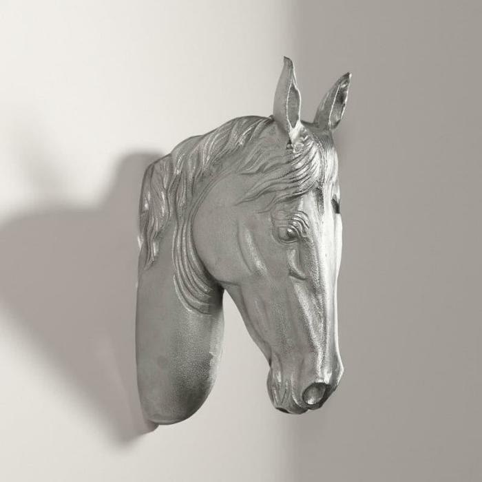 Silver Horse Face Wall Accent  |   Wall Accents Wall Accents Silver