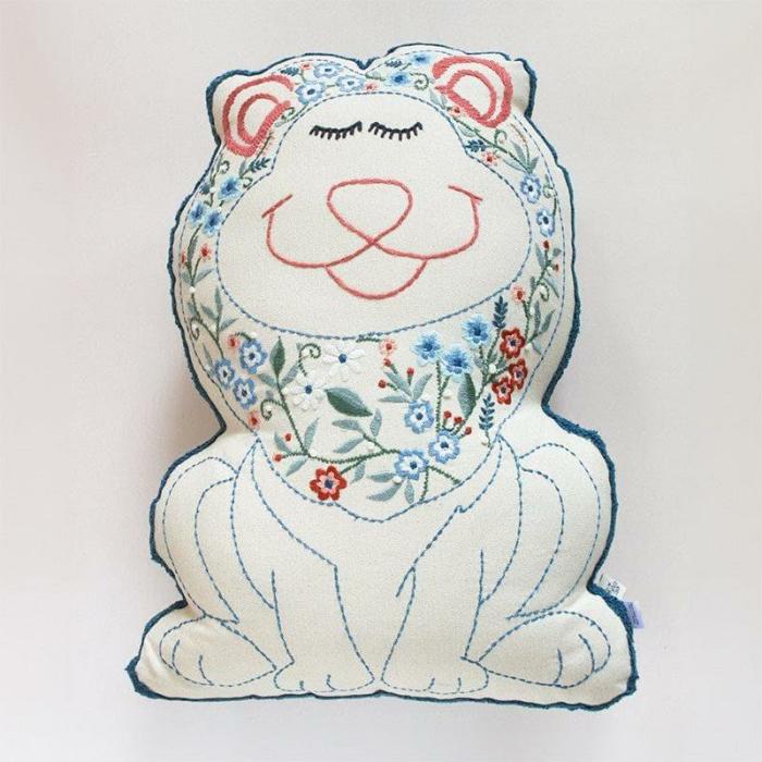 Simba Shaped Cushion  |   Embroidered Cushions Cushion Covers Embroidered Cushions