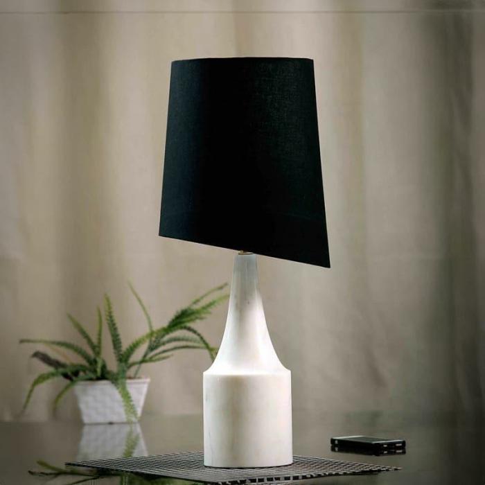 Slant Lit Table Lamp  |   Table Lamps Lamps & Lighting Black, White