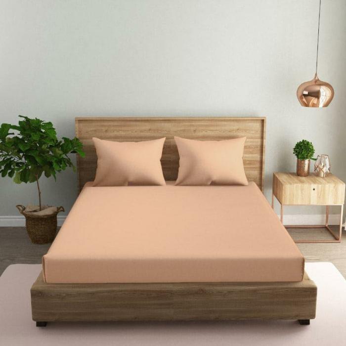 Sleek Solid Bedsheet  |   Solid Bedsheets Bedsheets Peach