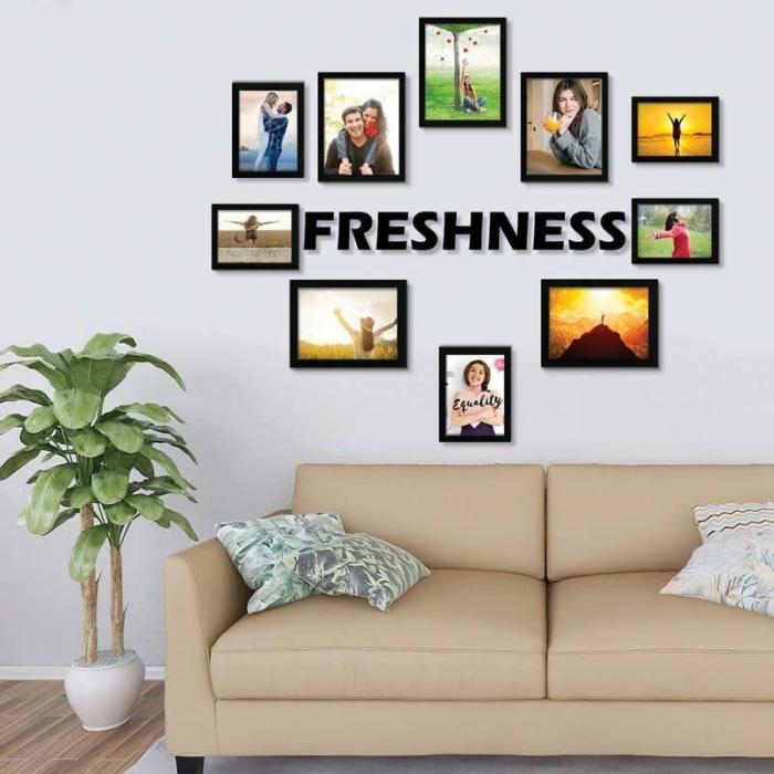 Smiles Galore Photo Frame Collage – Set Of Ten  |   Photo-Frames Photo-Frames Black