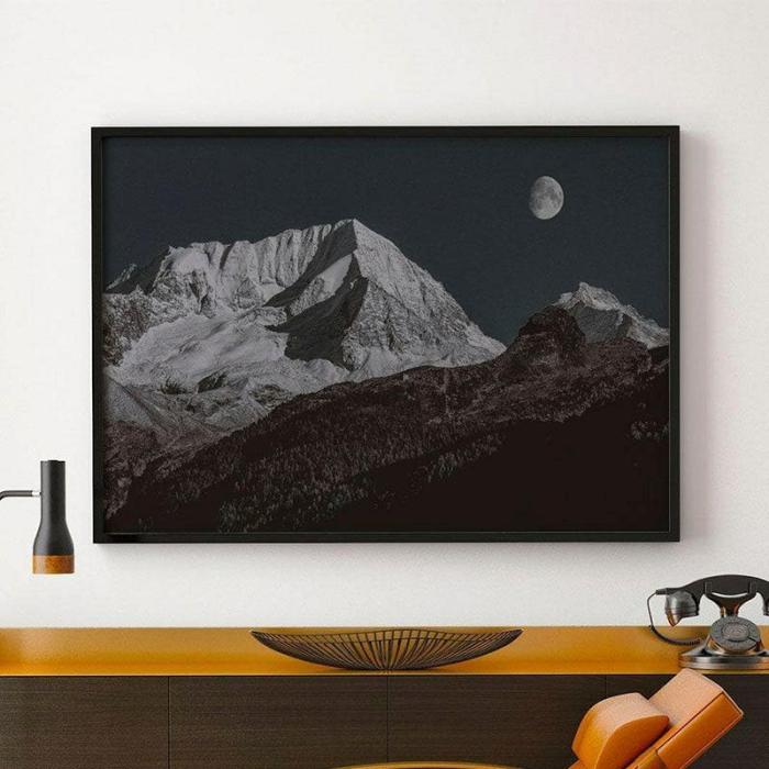 Snow Covered Mountain Tip Wall Painting  |   Wall Art & Paintings Wall Art & Paintings Black, White