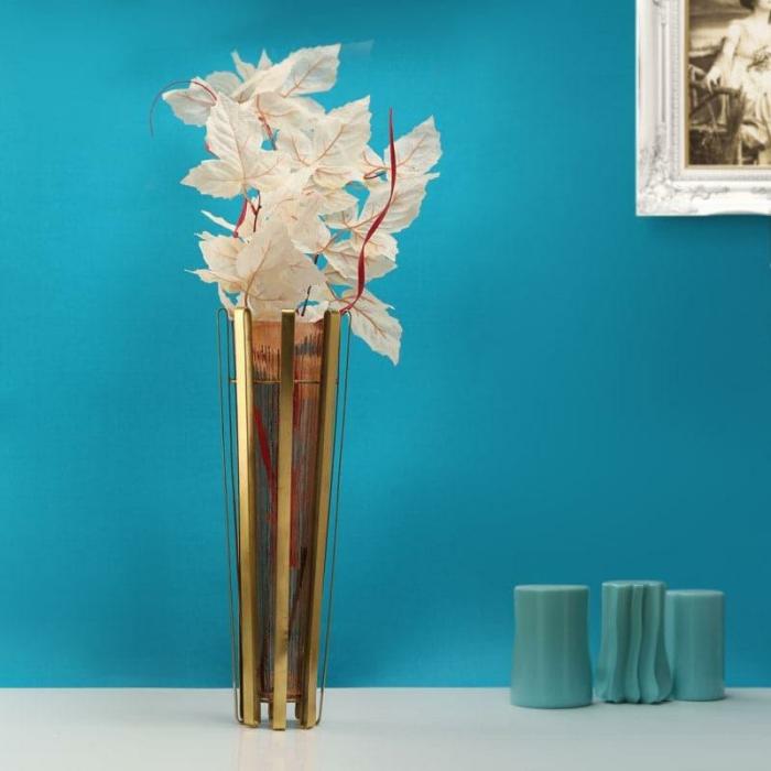 Solange Glass Vase  |   Vases Showpieces, Vases & Accent Bowls Gold