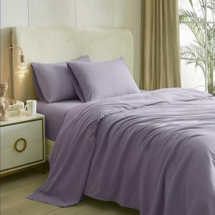 Solid Elegance Bedsheet  |   Solid Bedsheets Bedsheets Lilac