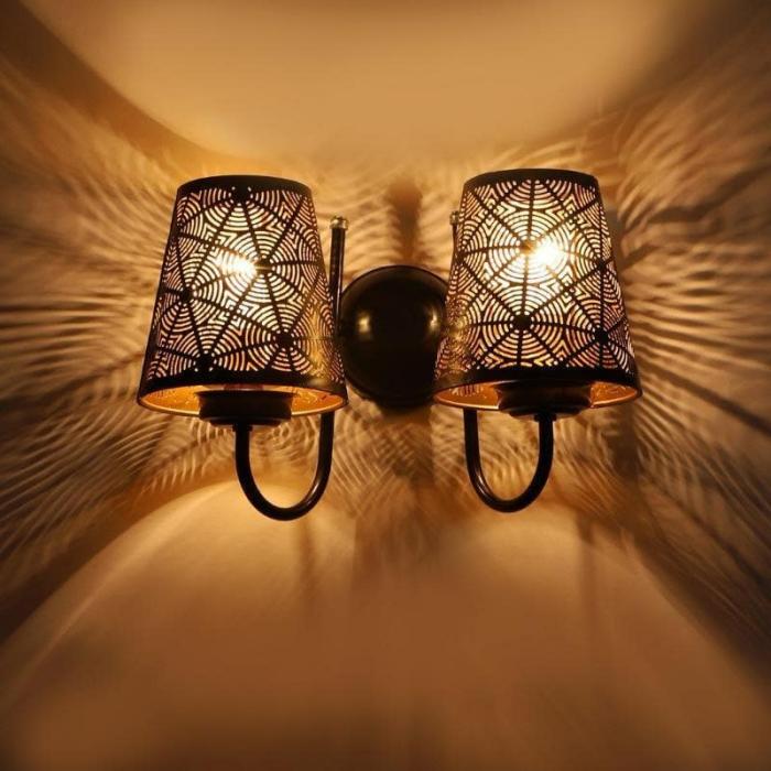 Sphere Zome Double Wall Lamp  |   Wall Lamps Lamps & Lighting Black