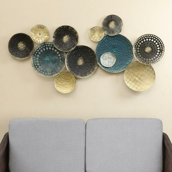 Spiral Space Wall Decor  |   Wall Accents Wall Accents Blue, Gold