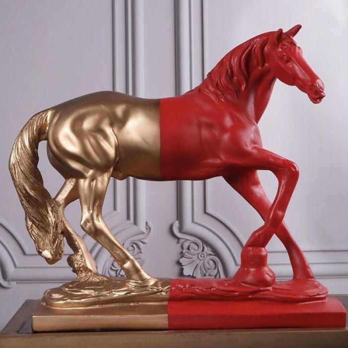 Spirited Stallion Showpiece  |   Showpieces Showpieces Red, Gold