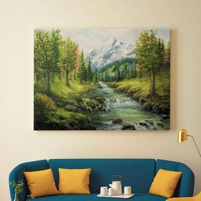 Spring Landscape Painting  |   Wall Art & Paintings Wall Art & Paintings Green, Blue