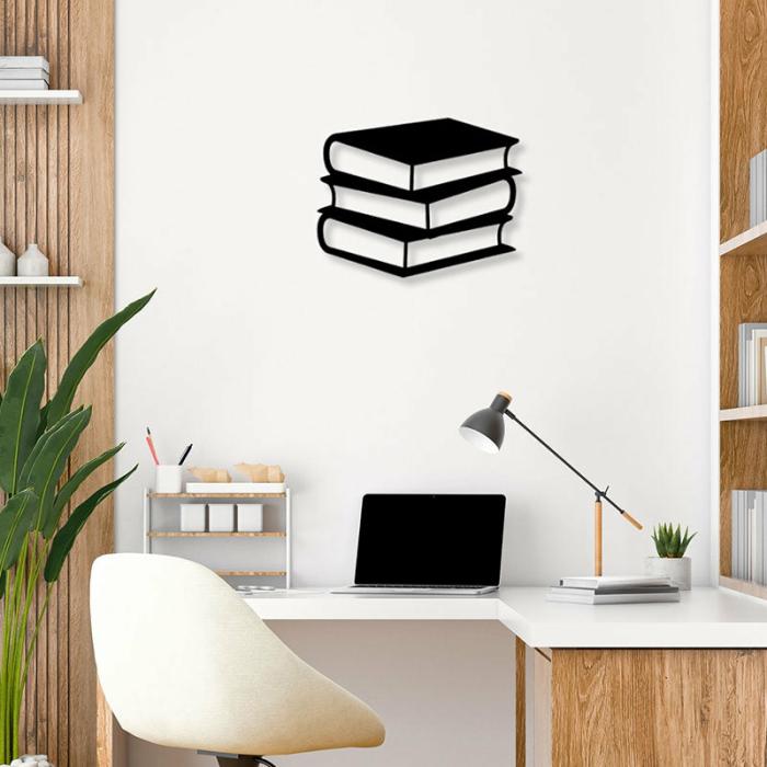 Stack Of Books Wall Art  |   Wall Accents Wall Accents Black