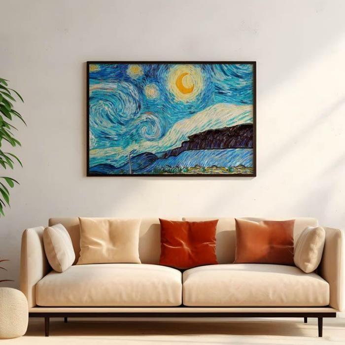 Starry Night By Vincent Van Gogh  |   Wall Art & Paintings Wall Art & Paintings Blue, Green