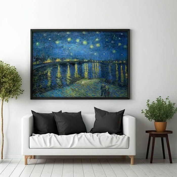 Starry Night Over The Rhone By Vincent Van Gogh  |   Wall Art & Paintings Wall Art & Paintings Blue