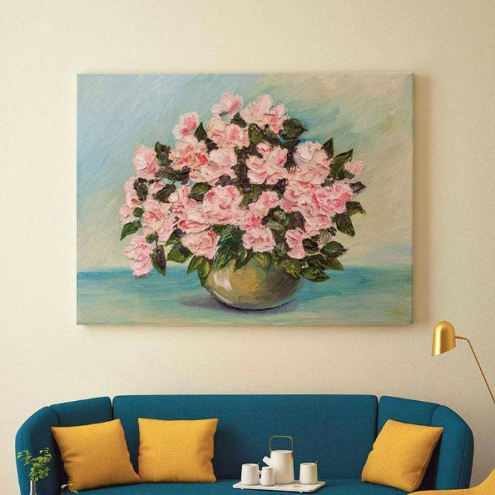 Still Life Floral Painting  |   Wall Art & Paintings Wall Art & Paintings Pink, Blue