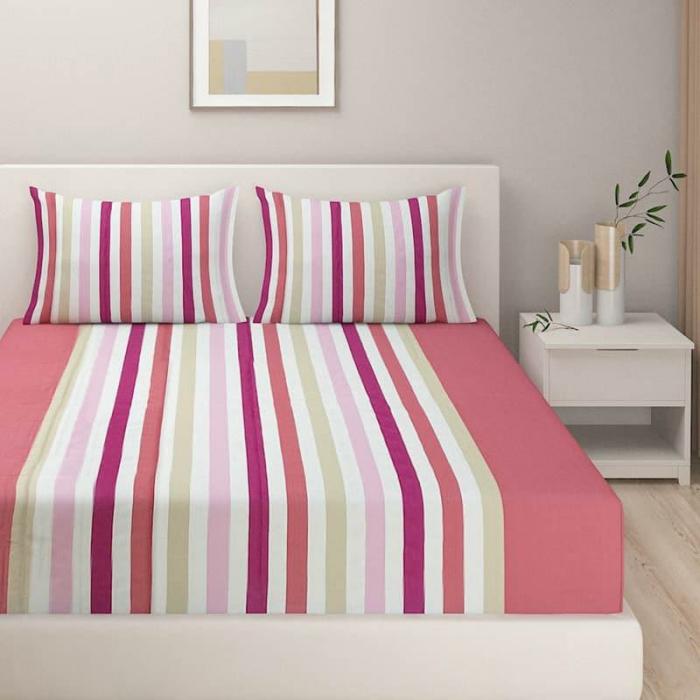 Stripey Vibrant Bedsheet  |   Geometric Bedsheets Bedsheets Geometric Bedsheets