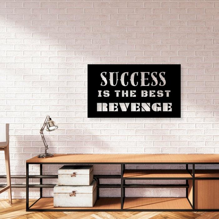 Success Is The Best Revenge Typography Wall Art  |   Wall Accents Wall Accents Black