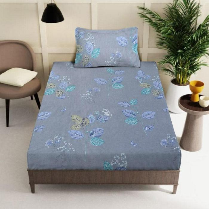 Sumina Printed Bedsheet  |   Floral Bedsheets Bedsheets Blue