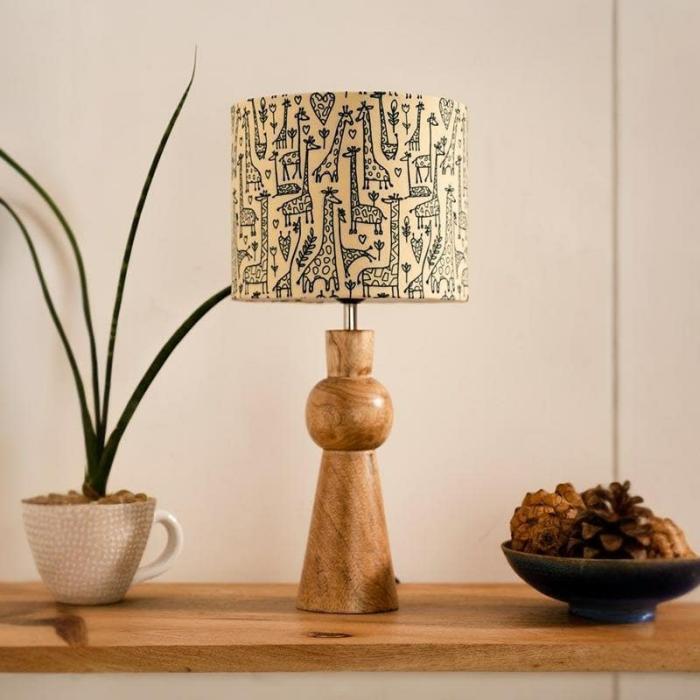 Tall Tales Skirt Stand Table Lamp  |   Table Lamps Lamps & Lighting Beige, Black