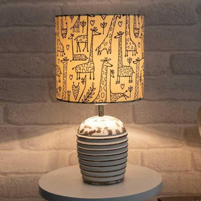 Tall Tales Wood Table Lamp  |   Table Lamps Lamps & Lighting Beige, White