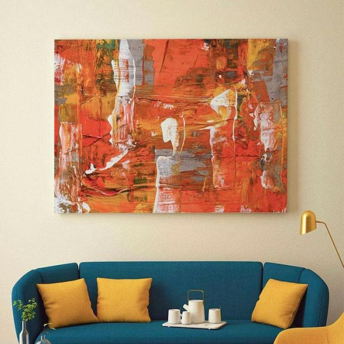 Tangerine Abstract Wall Painting  |   Wall Art & Paintings Wall Art & Paintings Orange