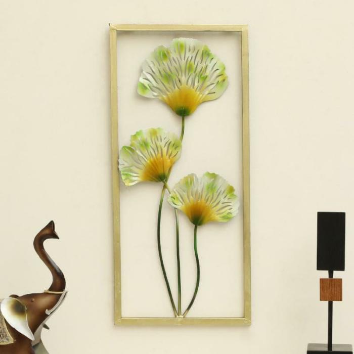 Tarsa Floral Wall Accent  |   Wall Accents Wall Accents Gold, Green